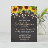 Einladung zur String Light Bridal Dusche (Stehend Vorderseite)