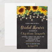 Einladung zur String Light Bridal Dusche (Vorne/Hinten)