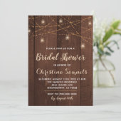 Einladung zur String Light Bridal Dusche (Stehend Vorderseite)