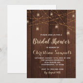Einladung zur String Light Bridal Dusche (Vorne/Hinten)