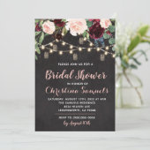 Einladung zur String Light Bridal Dusche (Stehend Vorderseite)