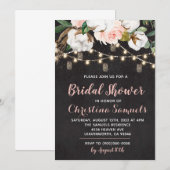 Einladung zur String Light Bridal Dusche (Vorne/Hinten)