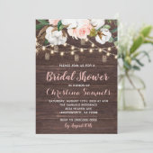Einladung zur String Light Bridal Dusche (Stehend Vorderseite)