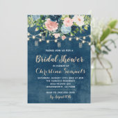 Einladung zur String Light Bridal Dusche (Stehend Vorderseite)