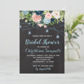 Einladung zur String Light Bridal Dusche (Stehend Vorderseite)