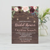 Einladung zur String Light Bridal Dusche (Stehend Vorderseite)