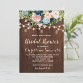 Einladung zur String Light Bridal Dusche (Stehend Vorderseite)