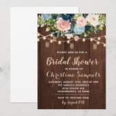 Einladung zur String Light Bridal Dusche (Vorne/Hinten)