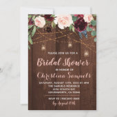 Einladung zur String Light Bridal Dusche (Vorderseite)