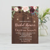 Einladung zur String Light Bridal Dusche (Stehend Vorderseite)