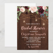 Einladung zur String Light Bridal Dusche (Vorne/Hinten)