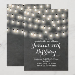 Einladung zur String-Light-Geburtstagsfeier