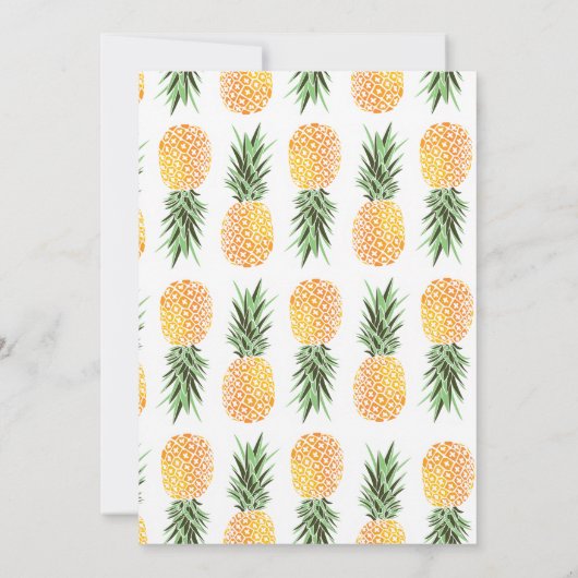 Einladung zur Süddusche von Ananas (Rückseite)