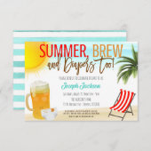 Einladung zur Summer Beer Baby Dusche (Vorne/Hinten)