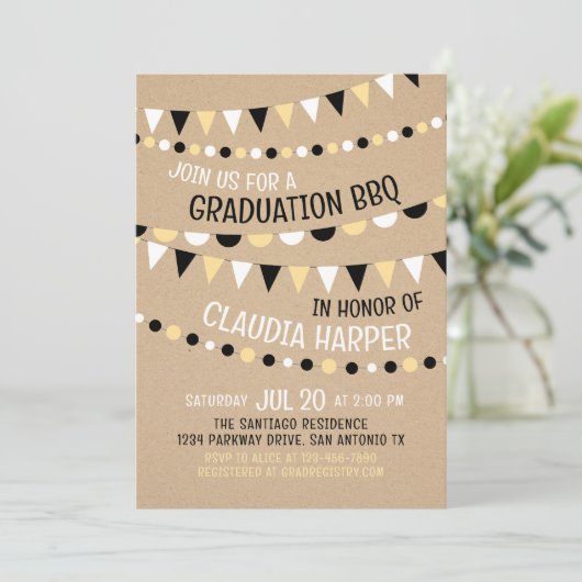 Einladung zur Summer Kraft Graduation Party (Stehend Vorderseite)