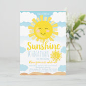 Einladung zur Sunshine Birthday Party (Stehend Vorderseite)