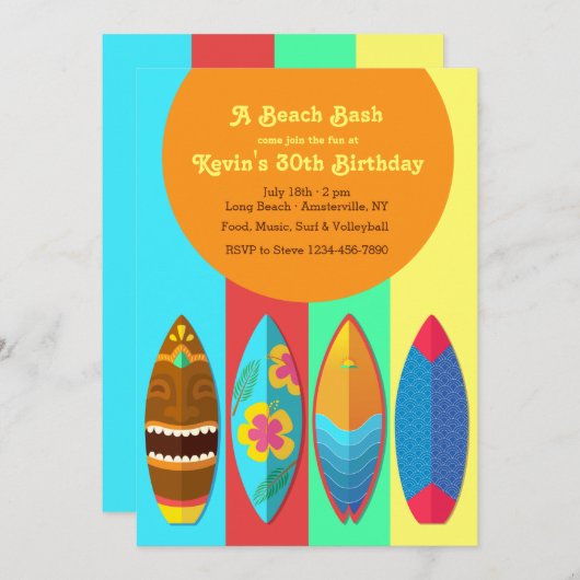 Einladung zur Surfboard-Sammlung (Vorne/Hinten)