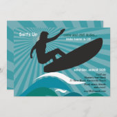 Einladung zur Surfer-Silhouette (Vorne/Hinten)