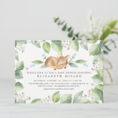 Einladung zur Sweet Deer Neutral Baby Shower (Stehend Vorderseite)