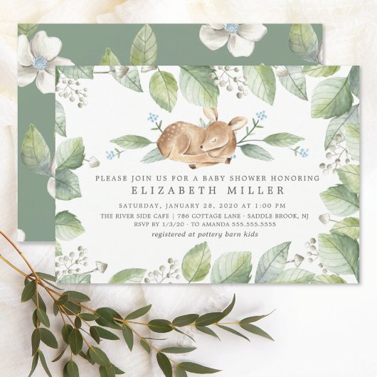 Einladung zur Sweet Deer Neutral Baby Shower