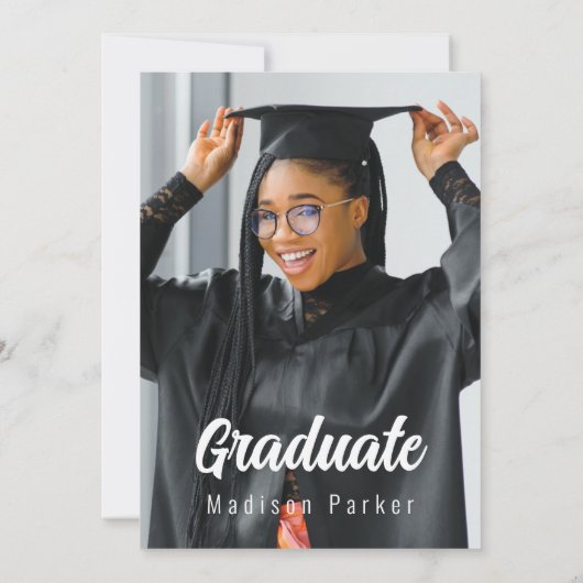 Einladung zur Tassel Graduation Party (Rückseite)