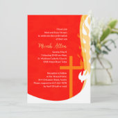 Einladung zur Taube- und Kreuzbestätigung (Stehend Vorderseite)