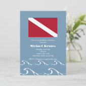 Einladung zur Tauchflagge (Stehend Vorderseite)