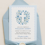 Einladung zur Taufe der blauen Blütenblume