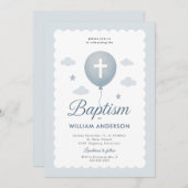 Einladung zur Taufe der blauen Blütenblume (Vorne/Hinten)