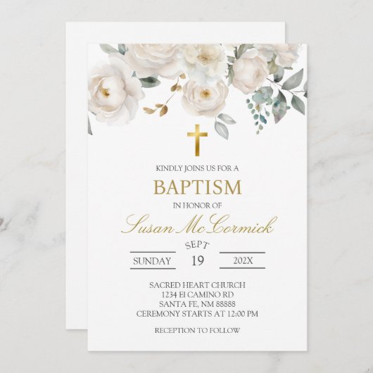 Einladung zur Taufe der Rosenblüte (Vorne/Hinten)