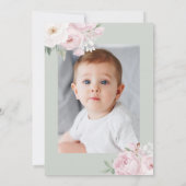 Einladung zur Taufe des rosa Blütenbotanes (Rückseite)