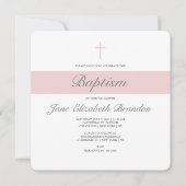 Einladung zur Taufe des rosa Sash (Vorderseite)