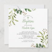 Einladung zur Taufe des weichen grünen Leaf (Vorderseite)