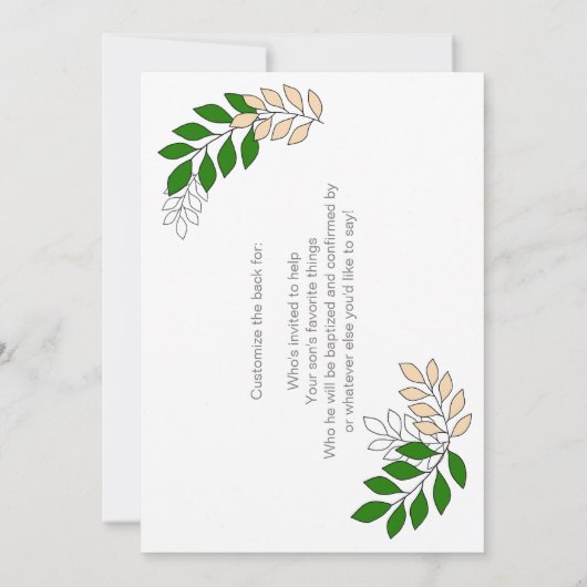 Einladung zur Taufe für 8-Jährige (Rückseite)