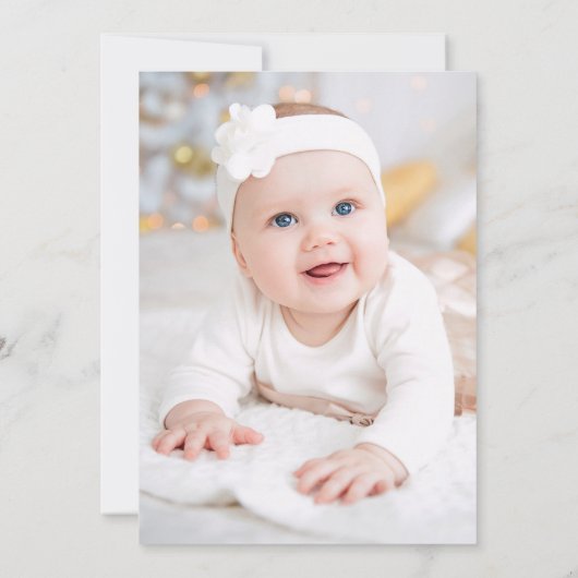 Einladung zur Taufe im Rahmen von Grün und geometr (Rückseite)