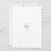 Einladung zur Taufen von Tauben und Kreuztaufen {G (Rückseite)