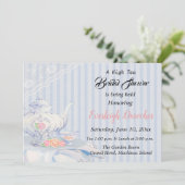 Einladung zur Tea Bridal Dusche (Stehend Vorderseite)