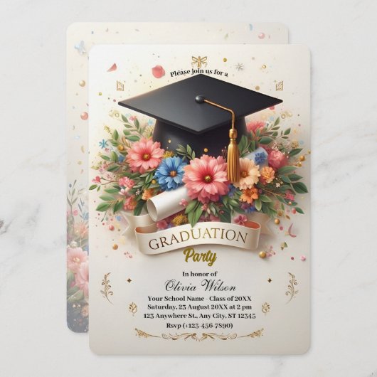 Einladung zur Teilnahme an der blumengeschichtlich (Vorne/Hinten)