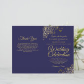 Einladung zur Teilnahme an einem Hochzeitsprogramm (Stehend Vorderseite)