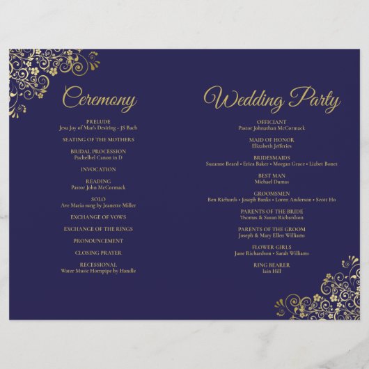 Einladung zur Teilnahme an einem Hochzeitsprogramm (Rückseite)