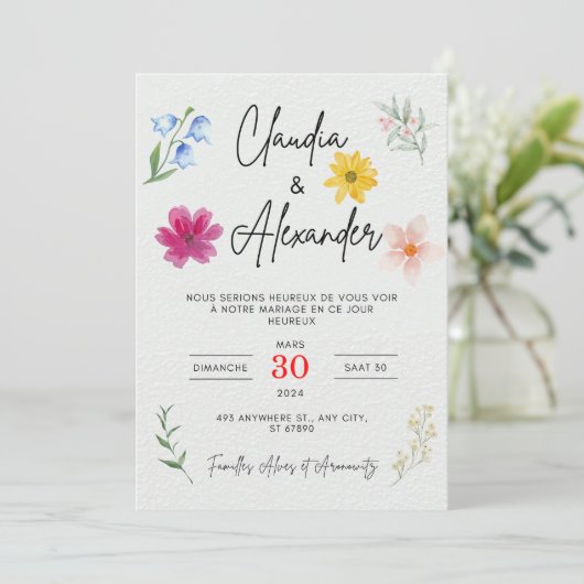 Einladung zur Teilnahme an einem Party (Stehend Vorderseite)