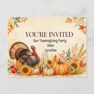 Einladung zur Thanksgiving-Party