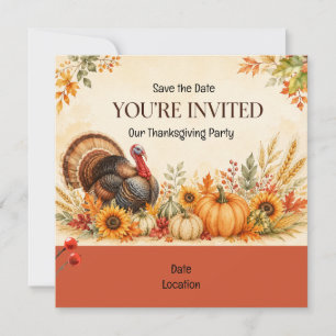 Einladung zur Thanksgiving-Party