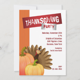 Einladung zur Thanksgiving-Party