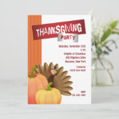 Einladung zur Thanksgiving-Party (Stehend Vorderseite)
