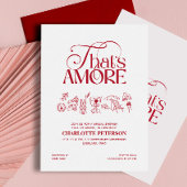 Einladung zur „That’s Amore“-Brautparty in Rot