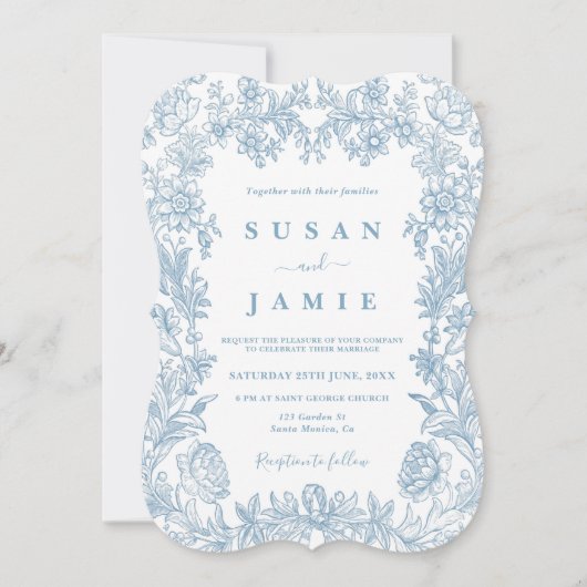 Einladung zur Toile Wedding (Vorderseite)