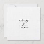 Einladung zur traditionellen weißen Hochzeit (Rückseite)