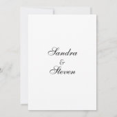 Einladung zur traditionellen weißen Hochzeit (Rückseite)