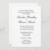 Einladung zur traditionellen weißen Hochzeit (Vorne/Hinten)